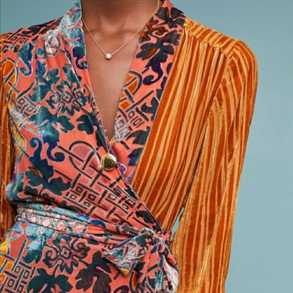 NWT Anthropologie Moulinette Soeurs Velvet Wrap